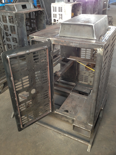 Inspecting welds is part of our quality control process.