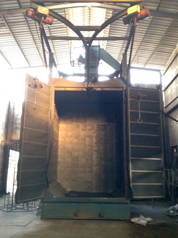 We have a special powder coating booth.